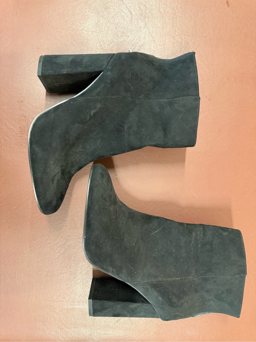 Shoe Dazzle Black Heeled Boots